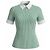Blusa de manga curta com botões e listras verdes e brancas Adam Lippes