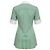 Blusa de manga curta com botões e listras verdes e brancas Adam Lippes - vista 2
