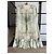 Alexander McQueen Vestido de Seda Estampado Mariposa FW2018 Blanco Beige Verde - vista 2