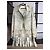 Alexander McQueen Vestido de Seda Estampado Mariposa FW2018 Blanco Beige Verde - vista 4