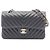 Borsa a tracolla Chanel V-stitch Chevron Double Flap Nero