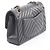 Borsa a tracolla Chanel V-stitch Chevron Double Flap Nero - vista 2
