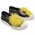 Fendi Monster Sneaker Slip-on Pelle Nera Nero Giallo