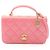 Borsa Chanel Matelassé Top Handle 2-Way Shoulder Bag Rosa