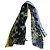 Sciarpa Marc Cain in seta e cotone con stampa stelle e serpente Nero Verde Grigio Giallo Blu chiaro - vista 4