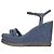 Sandali con zeppa in denim blu Chanel, Taglia 39.5 usato