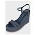 Sandali con zeppa in denim blu Chanel, Taglia 39.5 usato - vista 3