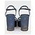 Sandali con zeppa in denim blu Chanel, Taglia 39.5 usato - vista 4