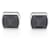 Gemelli Louis Vuitton Monogram Eclipse Nero Argento Monogramma Tela Metallo