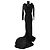 Autre Marque Giuseppe Di Morabito Schwarzes Maxikleid mit Blumenapplikationen
