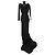 Autre Marque Giuseppe Di Morabito Schwarzes Maxikleid mit Blumenapplikationen - Ansicht 10