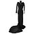 Autre Marque Giuseppe Di Morabito Schwarzes Maxikleid mit Blumenapplikationen - Ansicht 15