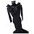 Autre Marque Giuseppe Di Morabito Schwarzes Maxikleid mit Blumenapplikationen - Ansicht 5
