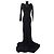 Autre Marque Giuseppe Di Morabito Schwarzes Maxikleid mit Blumenapplikationen - Ansicht 9