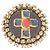 Broche Chanel Black Rhinestone Negro