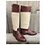 Autre Marque Calero Two-Tone Leather Riding Boots Size 38 Brown Beige - view 2