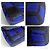 Chanel 13P Runway Blue Black Jersey Classic Medium Single Flap Bag SHW Nero Silver hardware - vista 13