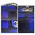Chanel 13P Runway Blue Black Jersey Classic Medium Single Flap Bag SHW Nero Silver hardware - vista 14
