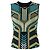 Top sin mangas con estampado geométrico y botones dorados Balmain Multicolor