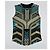 Top sin mangas con estampado geométrico y botones dorados Balmain Multicolor - vista 3