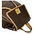 Céline Celine Vintage Macadam Blazon Triomphe Leder Rucksack Braun - Ansicht 4