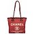 Chanel Deauville Canvas Chain Tote Bag Rot