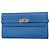Hermès Kelly Long Wallet aus blauem Epsom-Leder