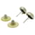 Orecchini Chanel Coco Mark Argento Beige  - vista 4