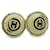 Orecchini Chanel Coco Mark Argento Beige  - vista 5
