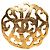 Spilla Chanel Gold CC placcata oro D'oro