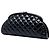 Chanel Black Quilted Patent Timeless Kiss Lock Clutch - view 2
