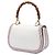Borsa a manico Gucci White Small Calfskin Stitched Bamboo 1947 Bianco - vista 2