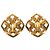 Orecchini a clip Chanel Gold CC placcati oro con decorazioni in perle D'oro - vista 2