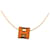 Hermès Collier pendentif cage d'or laquée plaqué or Pêche  - vue 2