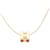 Hermès Collier pendentif cage d'or laquée plaqué or Pêche  - vue 3
