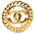 Spilla a maglie a catena Chanel Gold CC placcata oro D'oro