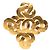 Spilla Chanel Gold CC placcata oro intrecciata D'oro