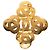 Spilla Chanel Gold CC placcata oro intrecciata D'oro - vista 2