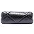 Clutch Kiss Lock in agnello invecchiato trapuntato nero Chanel con catena - vista 3
