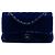 Chanel Blue Medium Classic Velvet Double Flap