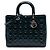 Lady Dior in vernice blu grande cannage Blu navy