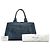Borsa Prada Blue Denim Canapa Logo - vista 7