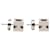 Hermès Silver Palladium Plated Cage dH Cube Push Back Earrings Silvery  - view 4