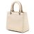 Dior Lady Dior aus braunem Canvas, Größe Medium Beige - Ansicht 2