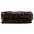 Borsa a tracolla Burberry Brown House Check in tela con patta Marrone - vista 3