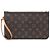 Pochette Neverfull Louis Vuitton Marrón Monogram Castaño
