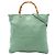 Bamboo Tote Gucci Green Tall in pelle con manico in bambù Verde Verde chiaro
