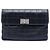Clutch Chanel Black Choco Bar Lambskin Reissue 2.55 Flap Nero