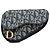 Dior Blue Diorissimo Canvas Saddle Pouch Navy blue