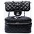 Borsa a Spalla Aquarium in Agnello Trapuntato Nero e PVC Chanel